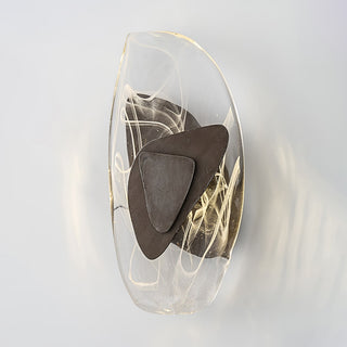 Beatrice Applique Murale Artistique en Verre Noir