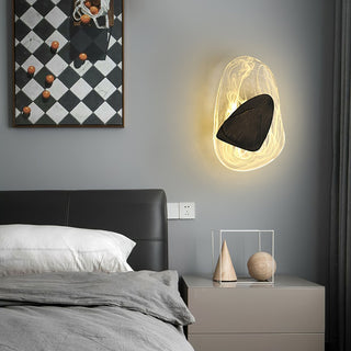 Beatrice Applique Murale Artistique en Verre Noir