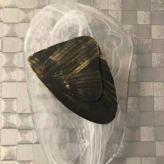 Beatrice Applique Murale Artistique en Verre Noir