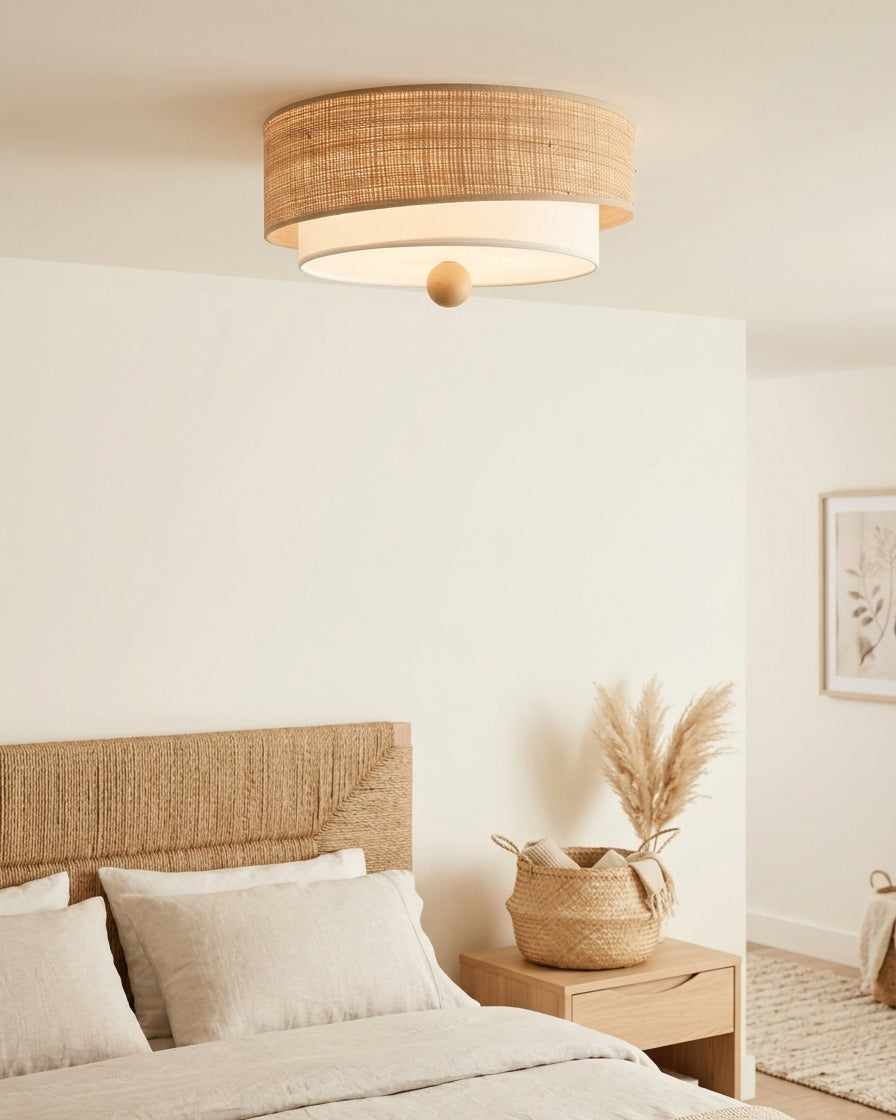 Top-down view of the ceiling mount fixture.