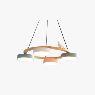 Cliff Lustre Rond avec Oiseau