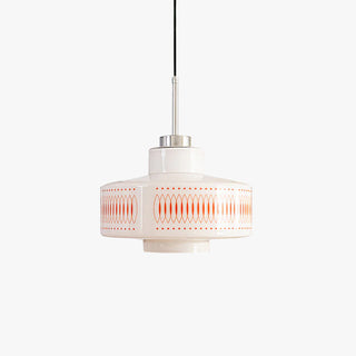 Roko Suspension Mid Century Vintage Blanc et Orange