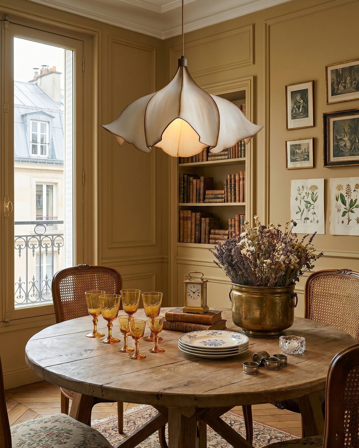 Angled shot of the Viscontea Pendant Light, showing its biomorphic shape.