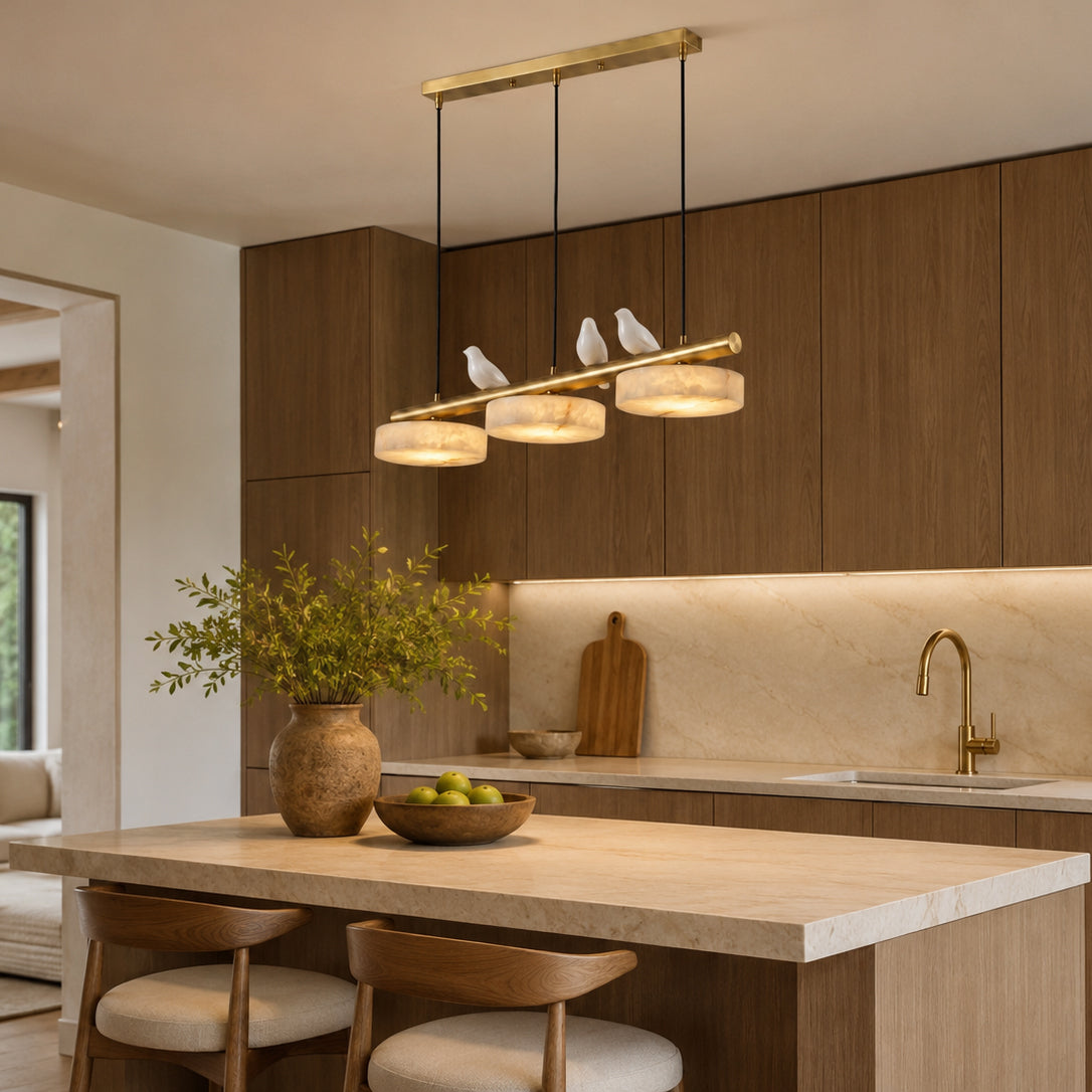 The Sienna Bird Chandelier in a clean white finish.