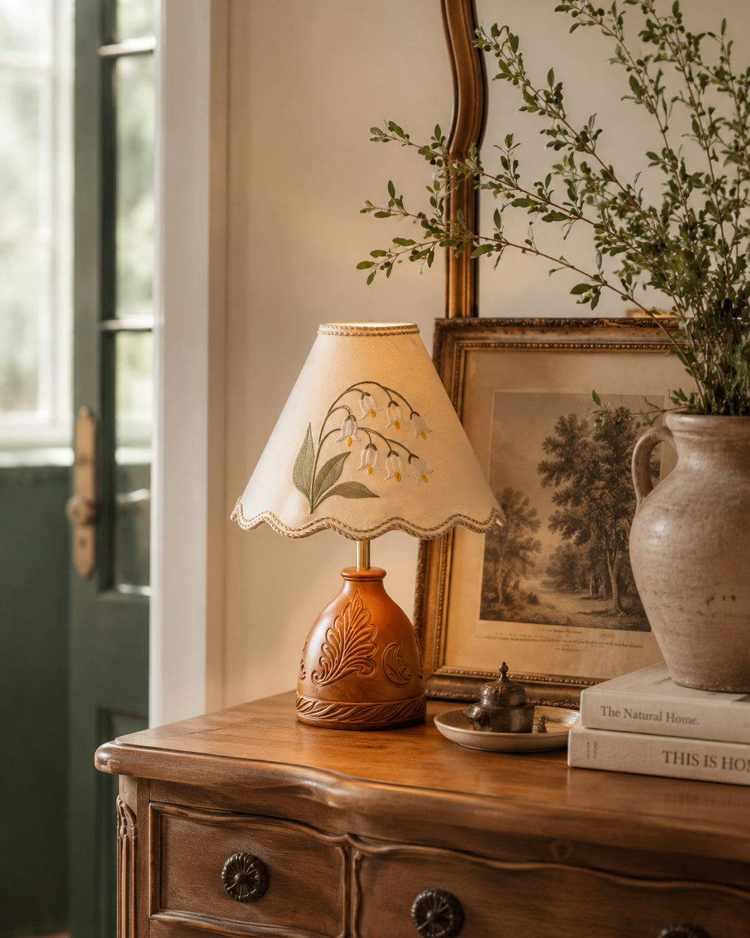 Side view of the Maisie Table Lamp, Model B.