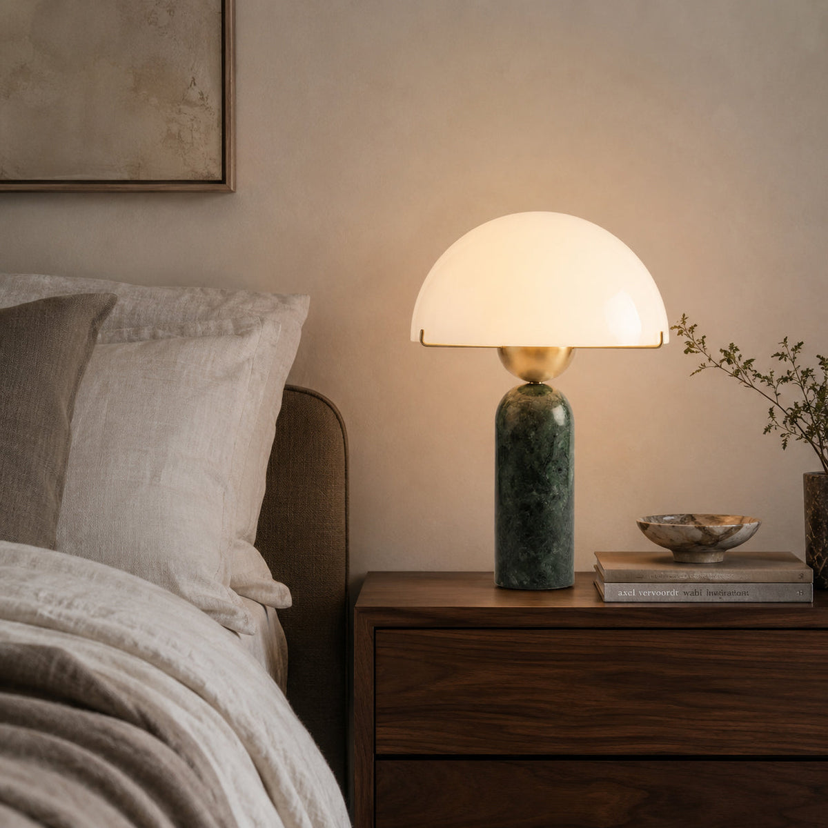 Full view of the lamp, emphasizing its balanced proportions.