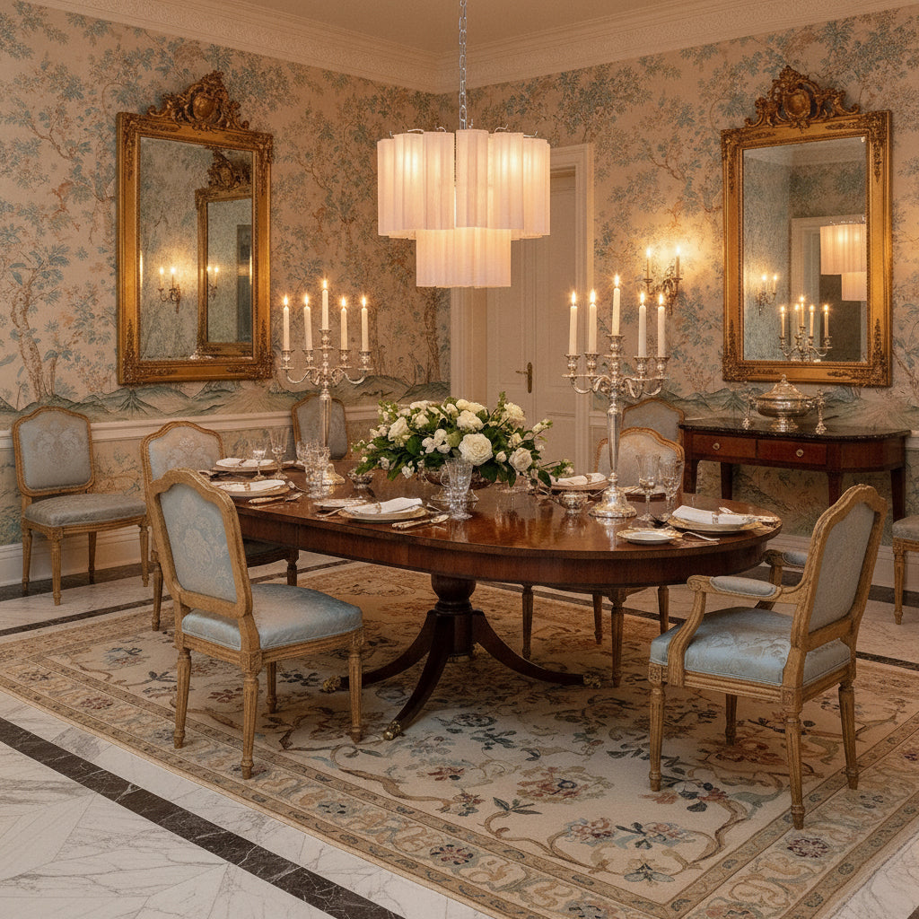The Rhodes Chandelier in a soft pink glass finish.