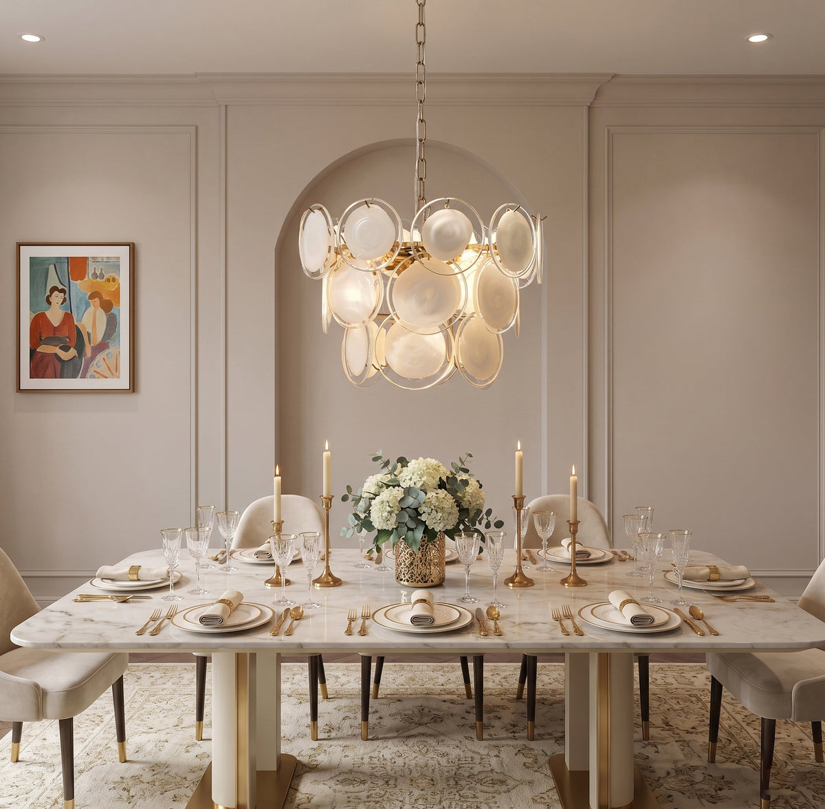 A lifestyle image featuring the Gropius pendant in a stylish interior.