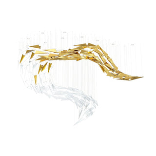 Nyvinia Verre Plume Forme Lustre