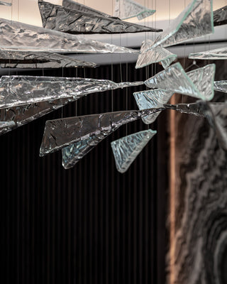 Nyvinia Verre Plume Forme Lustre