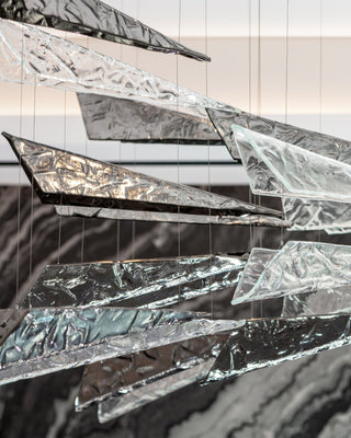 Nyvinia Verre Plume Forme Lustre