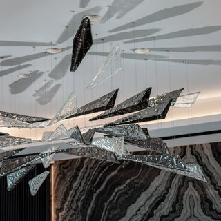 Nyvinia Verre Plume Forme Lustre