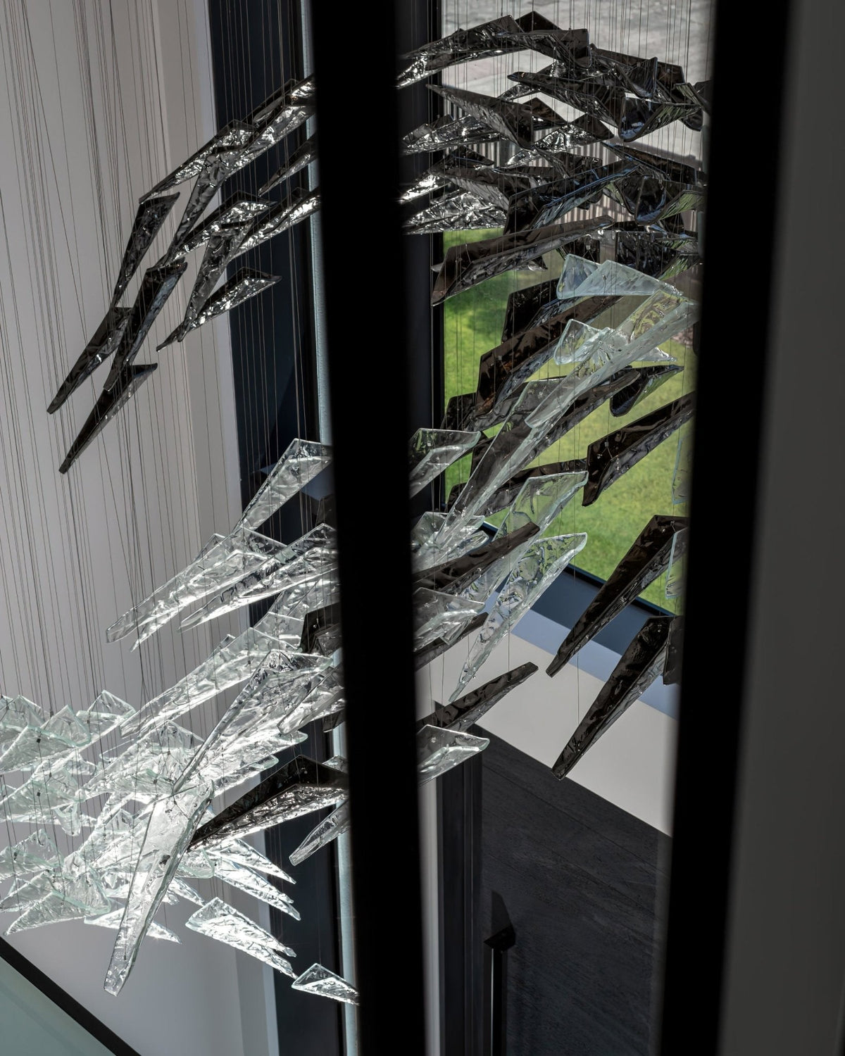 Clarene Verre Plume Forme Lustre