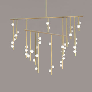 Eurzoris Lustre Linéaire Géométrique en Laiton