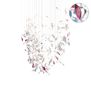 Zathaara Verre Plume Forme Lustre