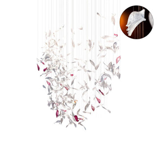 Zathaara Verre Plume Forme Lustre