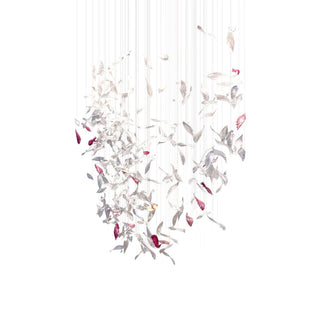 Zathaara Verre Plume Forme Lustre