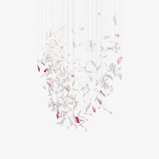 Zathaara Verre Plume Forme Lustre