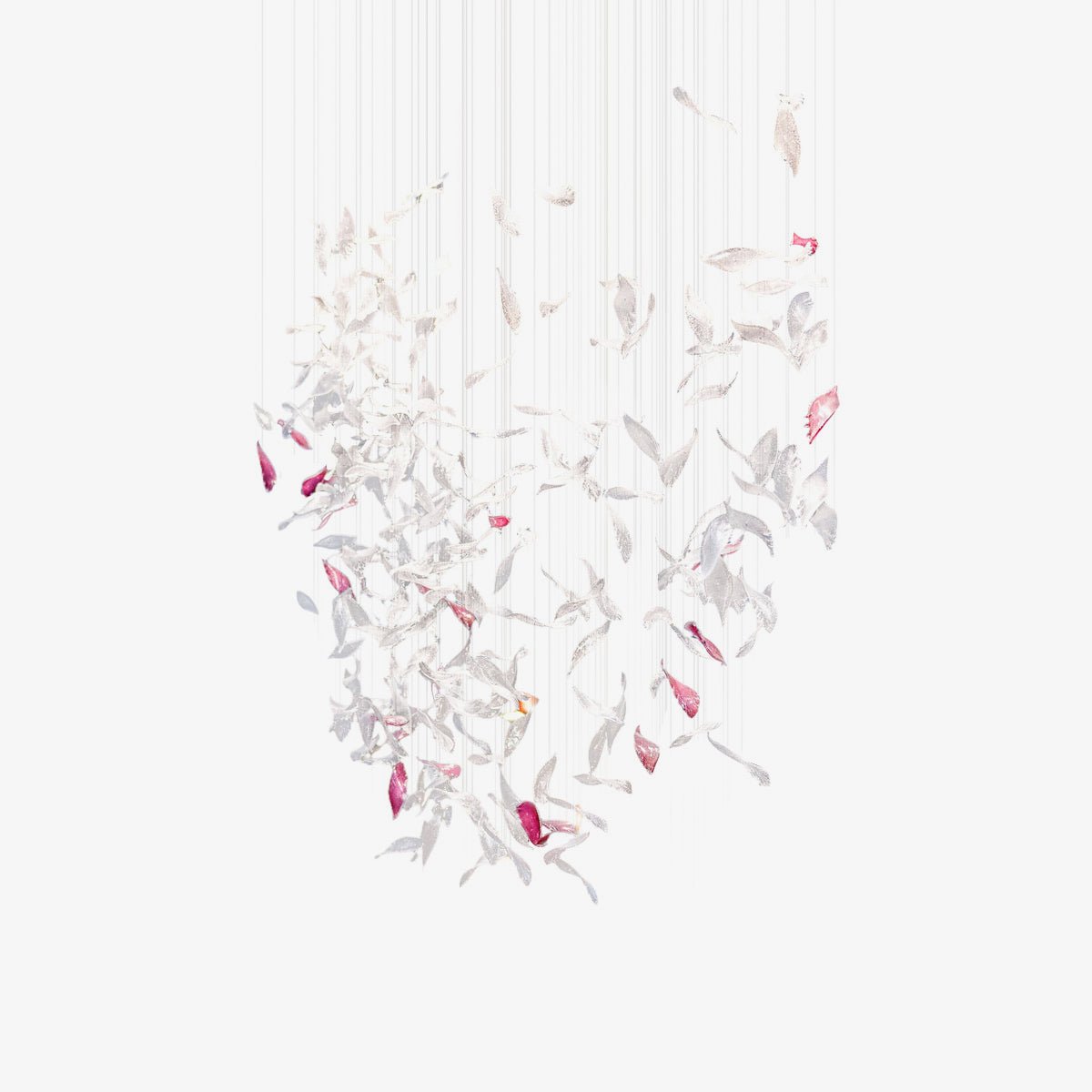 Zathaara Lustre Forme de Plume en Verre