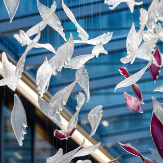 Zathaara Verre Plume Forme Lustre