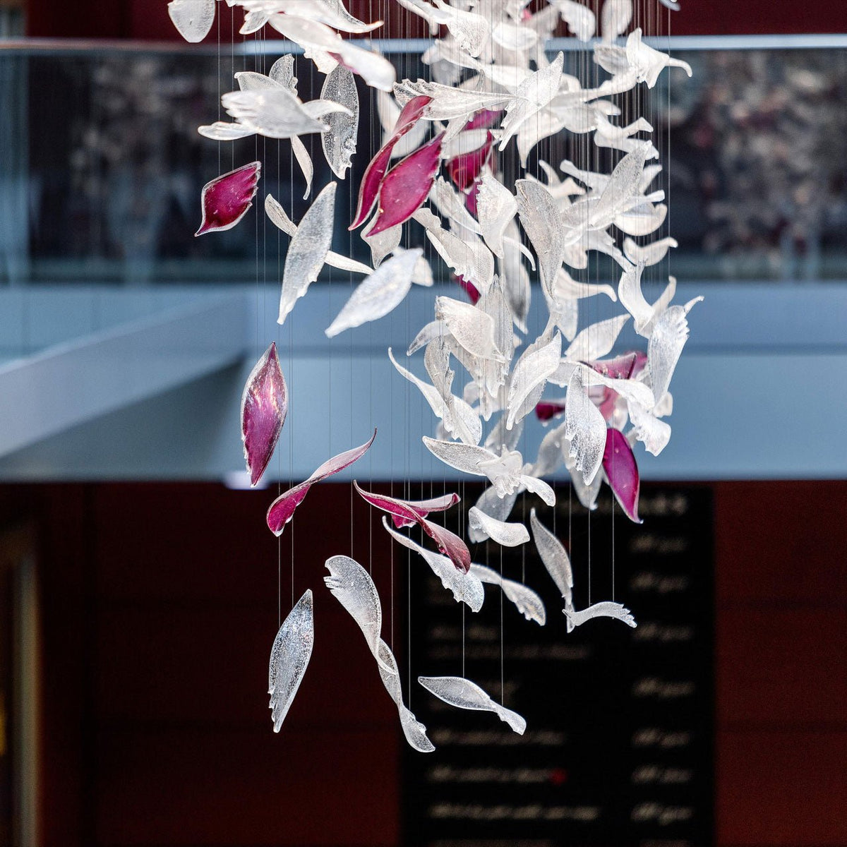 Zathaara Verre Plume Forme Lustre