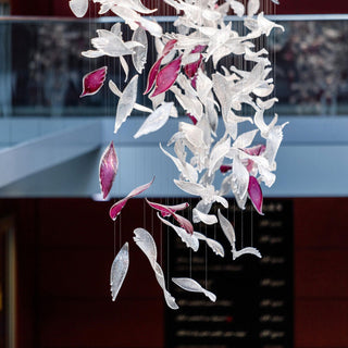 Zathaara Verre Plume Forme Lustre