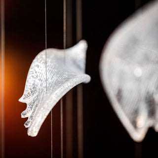 Zathaara Verre Plume Forme Lustre
