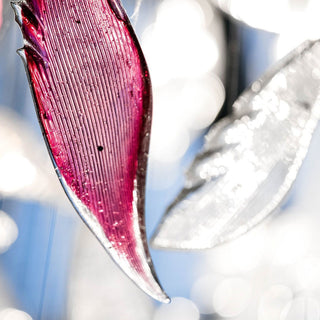 Zathaara Verre Plume Forme Lustre