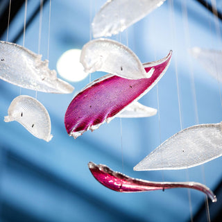 Zathaara Verre Plume Forme Lustre