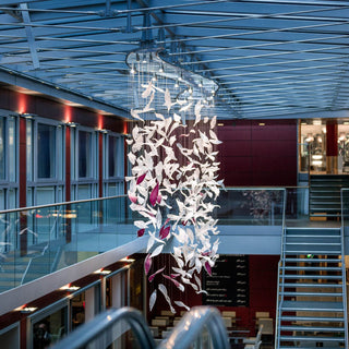 Zathaara Verre Plume Forme Lustre