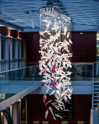 Zathaara Verre Plume Forme Lustre