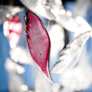 Zathaara Verre Plume Forme Lustre
