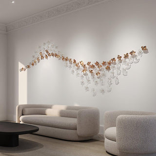 Nephele Lustre Feuille en Cristal