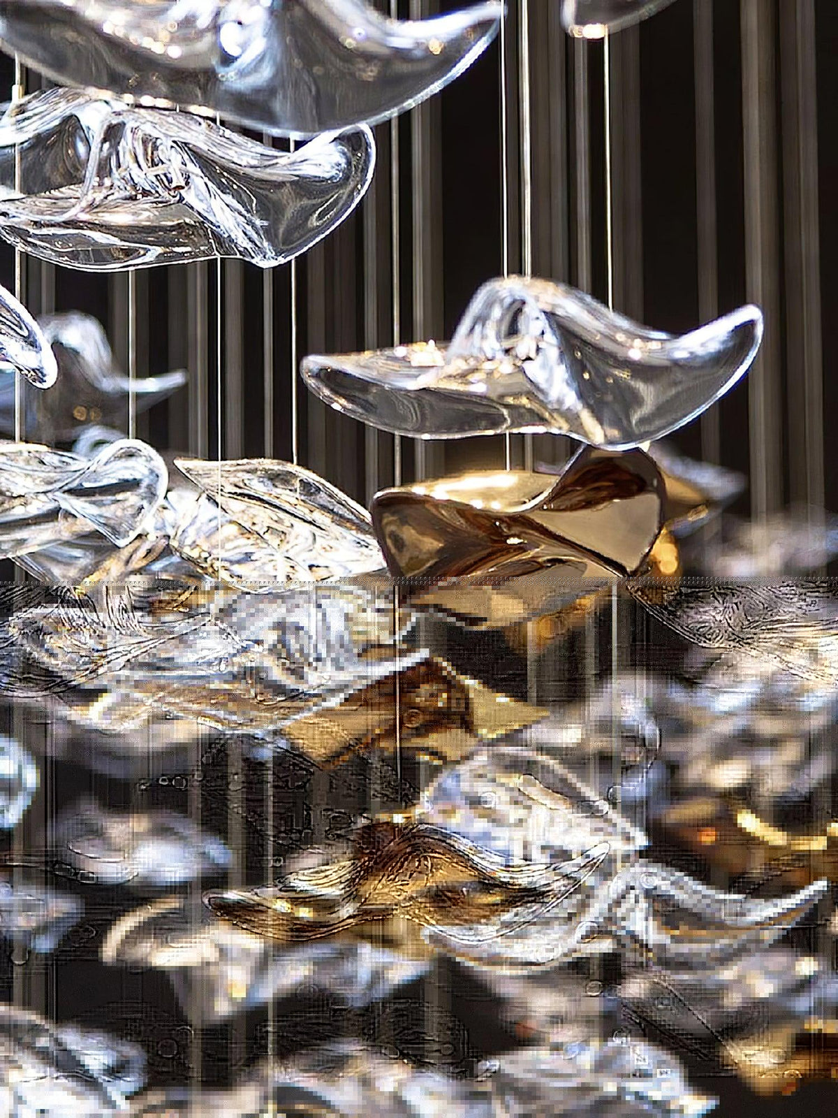 Cezorisra Lustre Linéaire en Laiton de Luxe