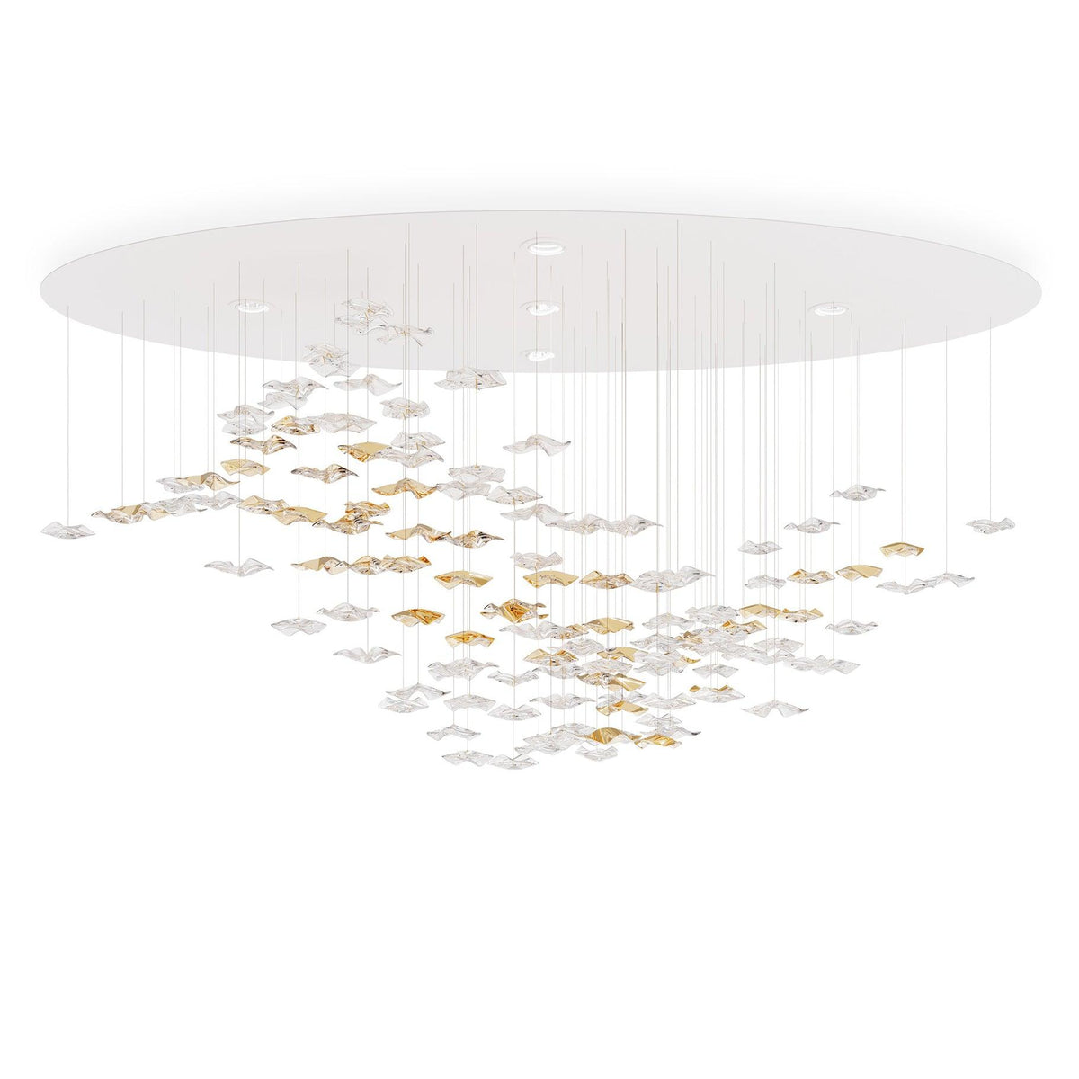 Nephele Lustre Feuille en Cristal