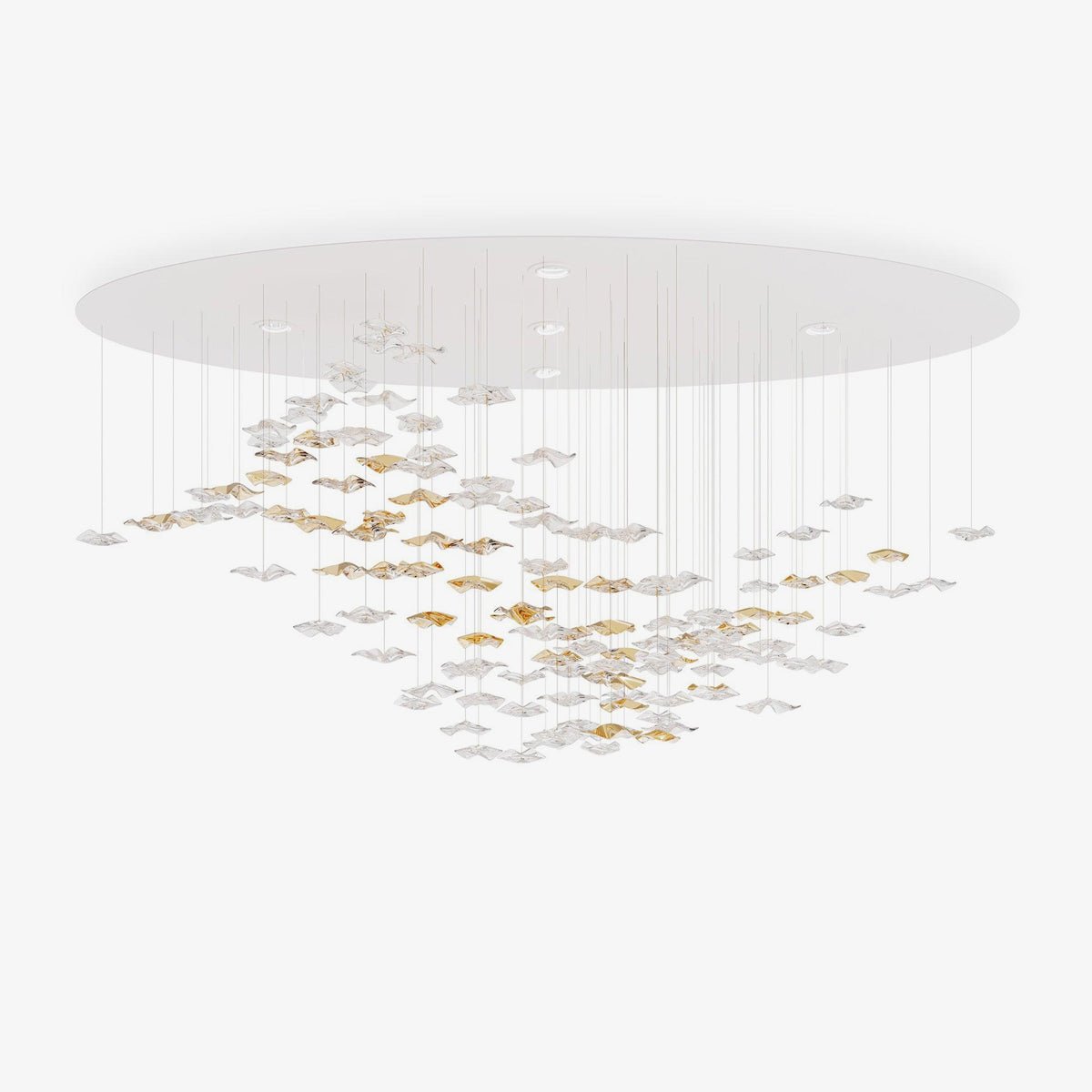 Nephele Lustre Feuille en Cristal