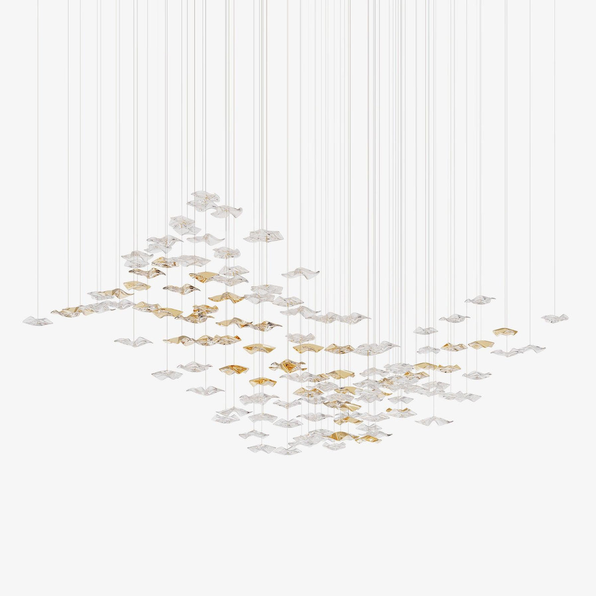 Tavene Suspension Lampes Art Verre Tidal Luxe