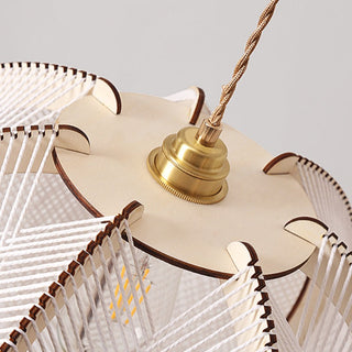 Ritta Rétro Rond LED Suspension Corde Salle à Manger Salon