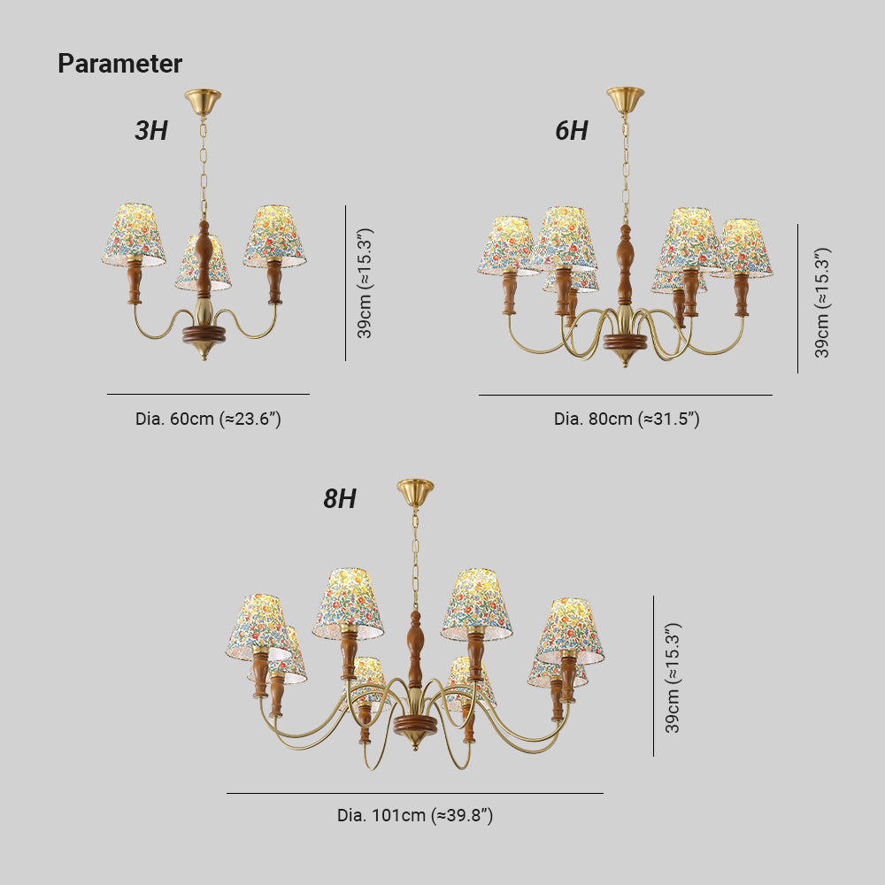 Cassian Lustre Fleur en Tissu