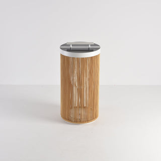 Ritta Lampadaire Cantine Moderne, Métal/Rotin, Bois, Extérieur