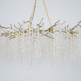 Lustra Suspension Lampe Goutte de Rosée en Cristal