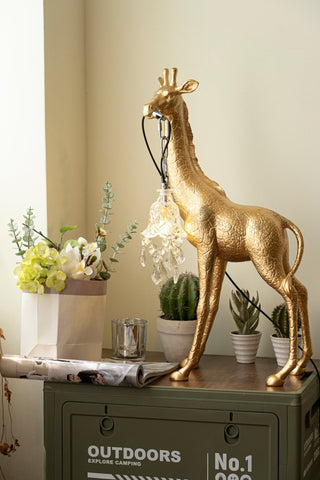 Fexl Lampadaire Sculpture Girafe Royale Luxueux