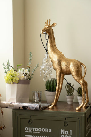 Fexl Lampadaire Sculpture Girafe Royale Luxueux