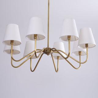Viraean Lustre Industriel Vintage en Laiton et Tissu