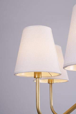 Viraean Lustre Industriel Vintage en Laiton et Tissu