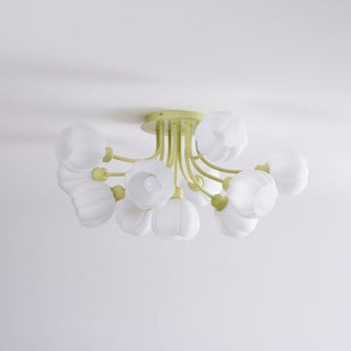 Zenorarae Plafonnier en Verre Matcha Élégant
