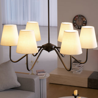 Aurvarira Lustre Classique Noir en Tissu Lumos