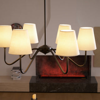 Aurvarira Lustre Classique Noir en Tissu Lumos