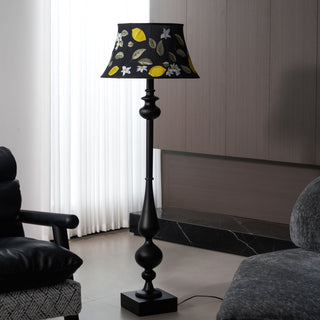 Floren Lampadaire en Bois Et Tissu Classique