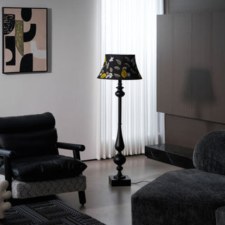 Floren Lampadaire en Bois Et Tissu Classique